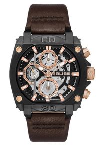 Police, Herren Uhr 'Norwood', Kastanienbraun / Bronze / Schwarz / Silber