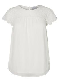 JUNAROSE, Damen Spitzen Bluse, Weiß