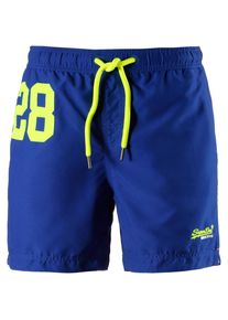 Superdry, Herren Badehose 'WATERPOLO', Blau / Kiwi