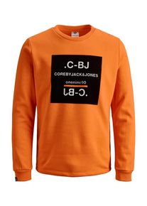 Jack & Jones JACK & JONES, Herren Sweatshirt, Dunkelorange / Schwarz / Weiß