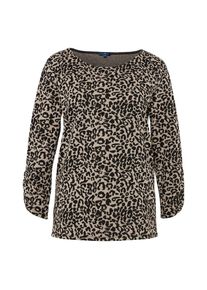 Tom Tailor, Damen Sweatshirt, Beige / Schwarz