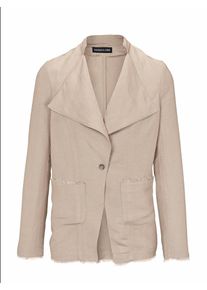 Heine, Damen Leinenblazer mit Leinen, Hellbeige