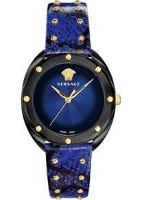 Versace, Damen Uhr 'Shadov', Dunkelblau / Schwarz