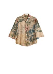 Mango, Damen Hemd 'Fort', Beige / Mischfarben