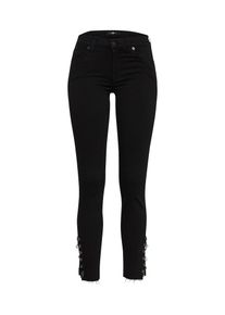 7 For All Mankind, Damen Jeans 'THE SKINNY CROP', Black Denim