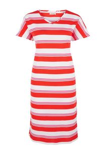 TRIANGLE, Damen Kleid, Dunkelpink / Orangerot / Weiß