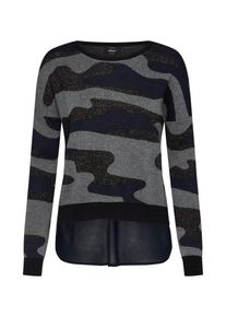 Only, Damen Pullover, Dunkelgrau / Schwarz