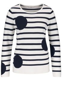 Gerry Weber, Damen Pullover, Kobaltblau / Wei&szlig;