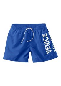 Venice Beach, Herren Badeshorts, Blau / Weiß