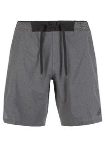 Reebok, Herren Sportshorts 'Epic Knit Waist', Basaltgrau / Schwarz