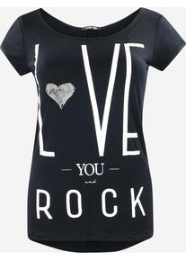 Trueprodigy, Damen T-Shirt 'Gabrielle', Schwarz / Wei&szlig;