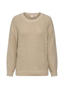 GAP, Damen Pullover 'SHAKER SWEATSHIRT SWEATER', Beige