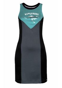 Kangaroos, Damen Jerseykleid, Türkis / Anthrazit / Silber