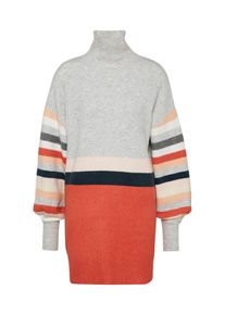 Minkpink, Damen Strickkleid 'EVA', Grau / Dunkelorange