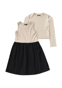 Marc O'Polo Marc O'Polo, M&auml;dchen Kleid + Pullover 2 in 1, Beige / Schwarz