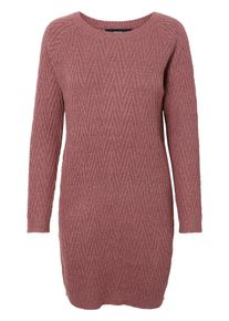 Véro Moda VERO MODA, Damen Langärmeliges Strickkleid, Rosé