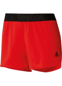 Reebok, Damen Funktionsshorts 'Workout Ready', Rot / Schwarz