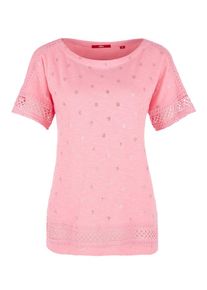 s.Oliver RED LABEL, Damen Oversize-Shirt, Pink / Silber