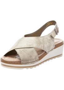 Remonte, Damen Sandaletten 'R6051', Braun / Gold / Wei&szlig;