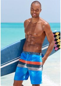 Chiemsee, Herren Badeshorts, Royalblau / Dunkelblau / Grau / Rot