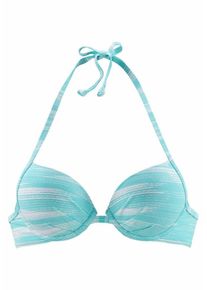 Sunseeker, Damen Push-up-Top 'Physical', Türkis / Weiß