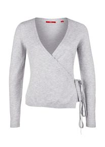 s.Oliver RED LABEL, Damen Softer Wickel-Cardigan, Grau
