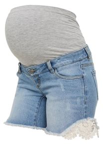 MAMALICIOUS, Damen Umstandsshorts, Blue Denim