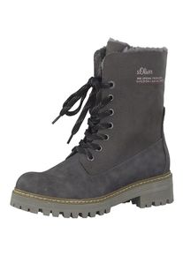 s.Oliver RED LABEL, Damen Schnürstiefel, Graphit