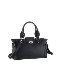 J. JAYZ, Damen Handtasche mit dezenter Reptil Prägung, Schwarz