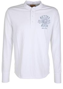 Better Rich, Herren Longsleeve GRAND DAD, Taubenblau / Weiß