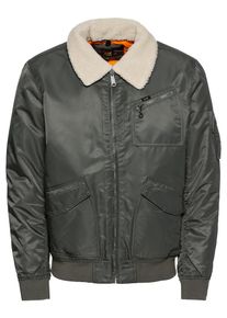 Lee, Herren &Uuml;bergangsjacke 'FLIGHT ZIP JACKET', Grau / Dunkelgr&uuml;n