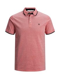 Jack & Jones JACK & JONES, Herren Poloshirt 'JPRPAULOS SS NOOS', Pastellrot / Schwarz