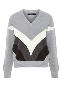V&eacute;ro Moda VERO MODA, Damen Pullover, Grau / Anthrazit / Basaltgrau / Wei&szlig;