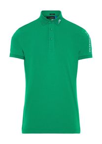 J. Lindeberg J.Lindeberg, Herren Shirt 'Tour Tech', Limette / Wei&szlig;