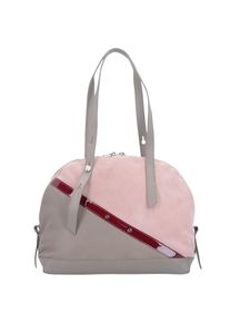 Liebeskind Berlin, Damen Schultertasche 'Helmet Patent', Graumeliert / Altrosa / Kirschrot
