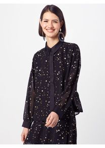 mint&berry Mint&berry, Damen Bluse 'LS shirt blouse with gold star foil print', Gold / Schwarz