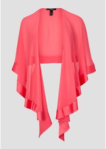 s.Oliver BLACK LABEL, Damen Stola aus zartem Chiffon, Orangerot