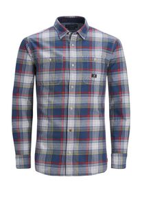 Jack & Jones JACK & JONES, Herren Hemd, Marine / Gelb / Pastellrot / Wei&szlig;