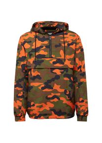 Urban Classics, Herren Jacke 'Camo Pull Over Windbreaker', Khaki / Orange
