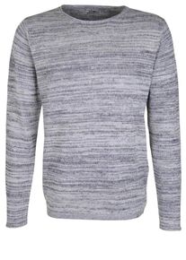 DSTREZZED, Herren Strickpullover CREW LINEN MELANGE, Graumeliert
