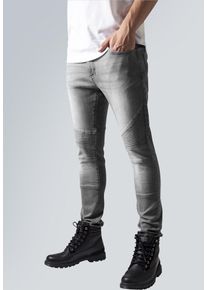 Urban Classics, Herren Jeans 'Slim Fit Biker', Dunkelblau