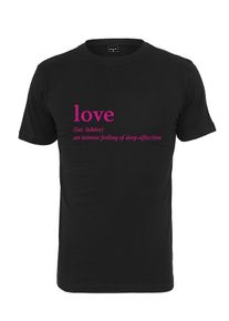 Mister Tee, Herren T-Shirt 'Love Definition', Neonpink / Schwarz