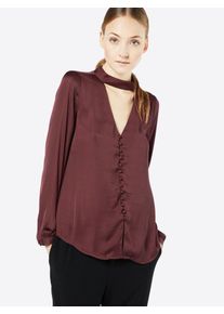Bardot, Damen Bluse aus Satin, Burgunder
