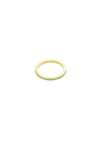 ID fine, Damen Ring 'Green Simplicity', Gold / Hellgr&uuml;n
