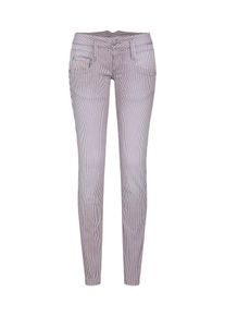 Herrlicher, Damen Hose 'Pitch Slim', Blau / Merlot / Weiß