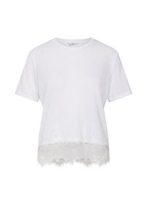 Only, Damen T-Shirt 'BELLA LACE', Weiß
