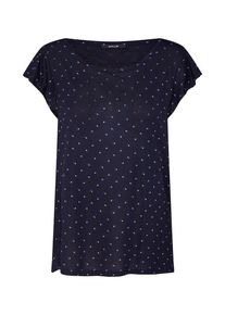 Opus, Damen Shirts 'Solliana threedots ROS', Blau / Dunkelblau / Weiß
