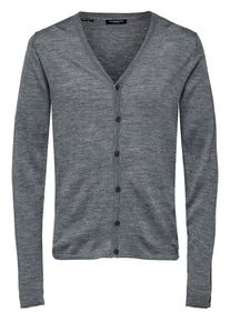 Selected Homme, Herren Strickjacke, Graumeliert