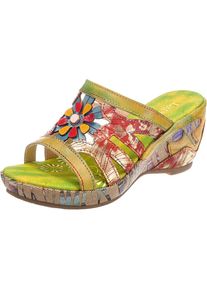 Laura Vita, Damen Pantoletten 'Beaute 14', Hellgr&uuml;n / Mischfarben