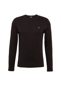 Napapijri, Herren Shirt 'Senos LS', Rot / Schwarz